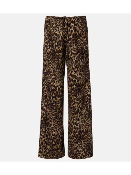 Pantaloni Nili Lotan cu imagine cu model leopard