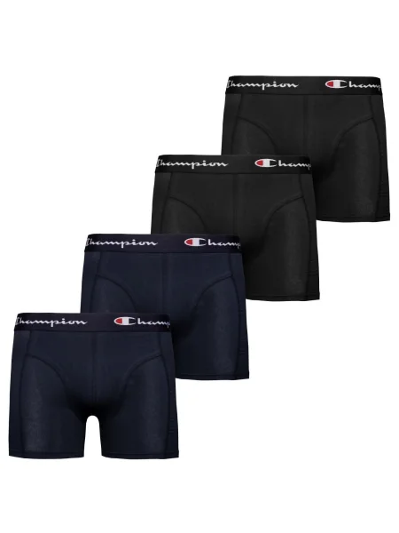 Boxerky Champion 4 black/logo pairs čierna