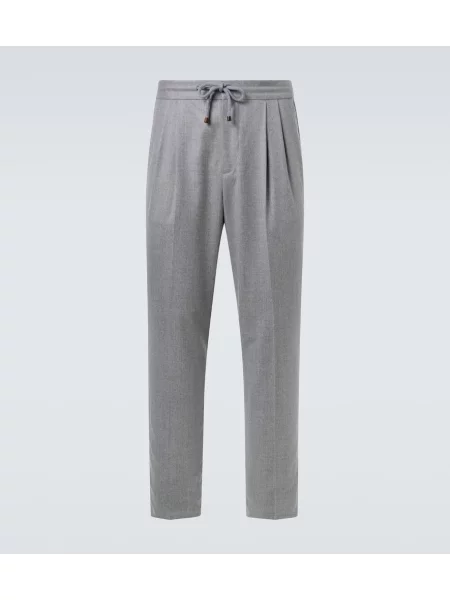 Pantaloni Brunello Cucinelli de lână gri