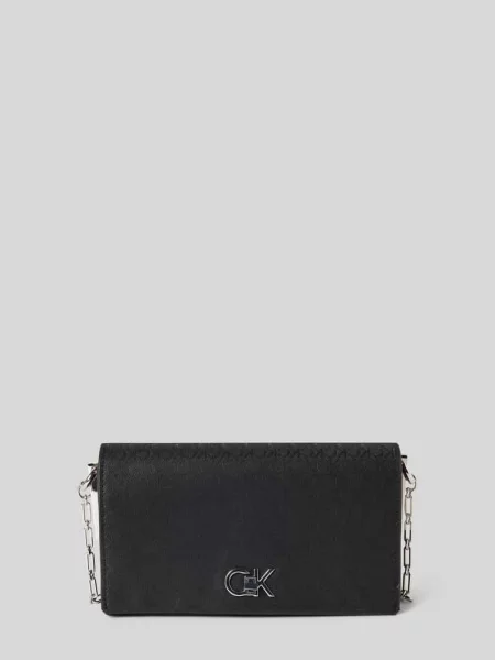 Mała torebka crossbody Calvin Klein skórzana czarna