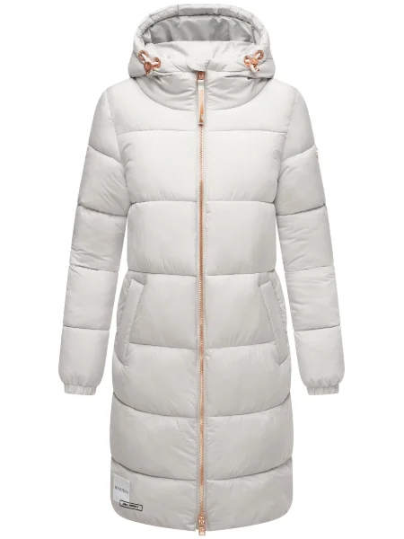 MARIKOO Palton de iarnă argintiu gri