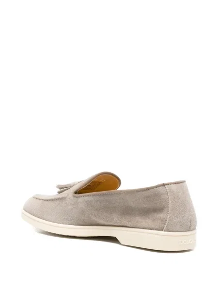 Pantofi loafer Doucal's din piele de căprioară gri