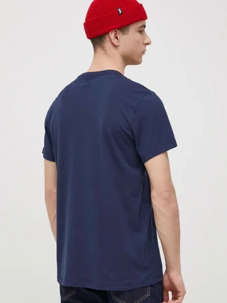 LEVI'S Póló CREWNECK GRAPHIC BLUES éjkék / piros fehér