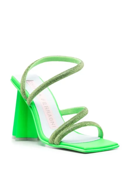 Sandale Chiara Ferragni de cristal verde