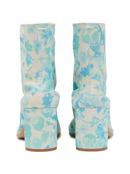 Botine Maison Margiela cu model floral albastru