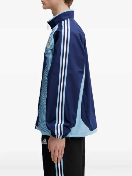 Pantaloni Adidas tricotate cu autograf alergare albastru