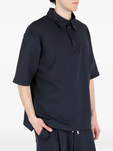Tricou polo Société Anonyme albastru