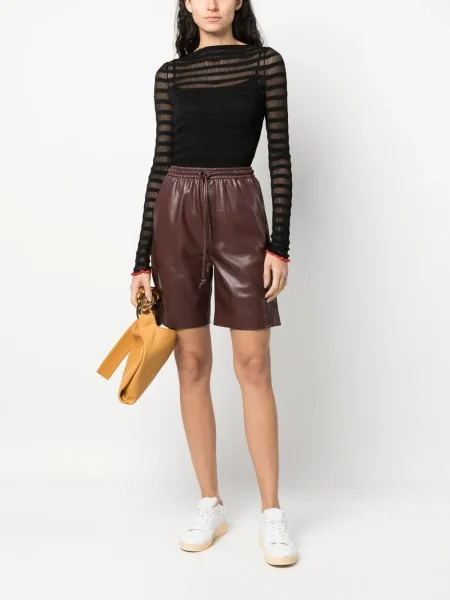 Pulover Proenza Schouler White Label cu dungi transparente alb