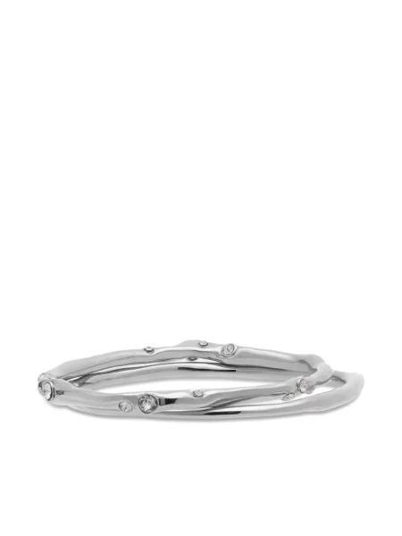 Bransoletka Dries Van Noten z kryształkami srebrna