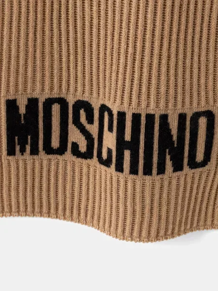 Moschino fular pentru bărbați cu lână maro