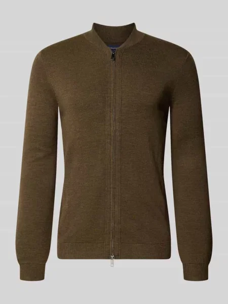 Kardigan rozpinany o kroju slim fit z mieszanki bawełny ze stójką Christian Berg Men