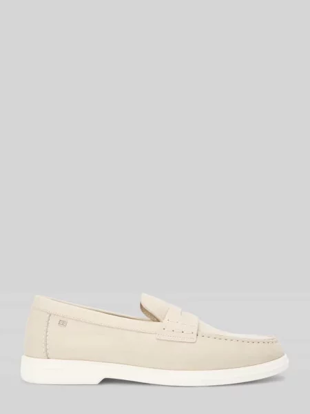 Buty wsuwane z naturalnej skóry Tommy Hilfiger beżowe