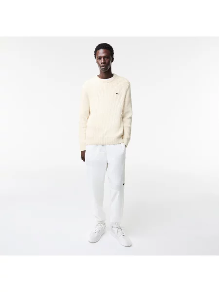 Lacoste Sweter Z Okrągłym Dekoltem Z Bawełny Organicznej Classic Fit