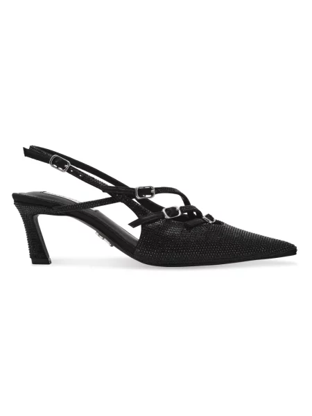 Czółenka Steve Madden z otwartą piętą czarna