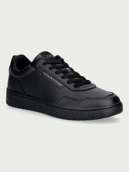 Sneakers Tommy Hilfiger Th Basket Core Leather negru