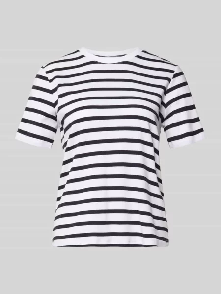 T-shirt we wzór na całej powierzchni z okrągłym dekoltem Comma