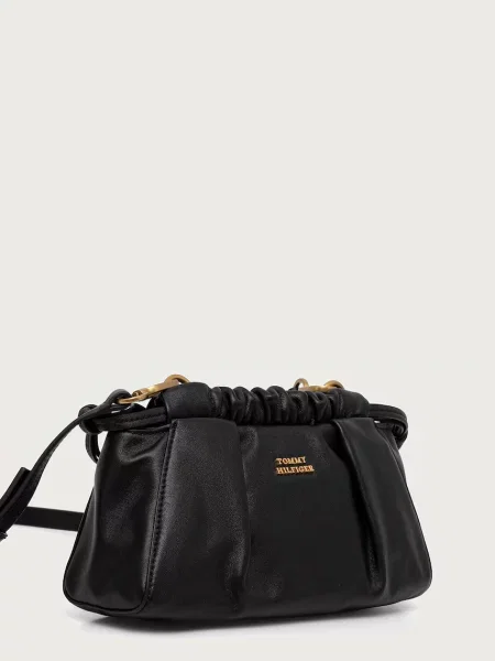 Tommy Hilfiger geantă crossbody pentru femei din piele negru