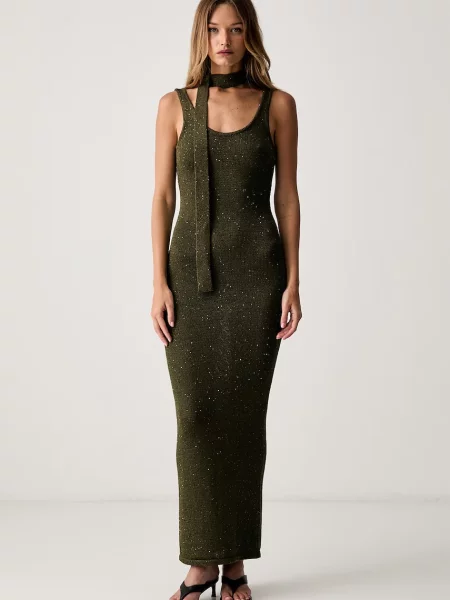 Le Privé rochie de vară cu CELESTINE OLIVE verde