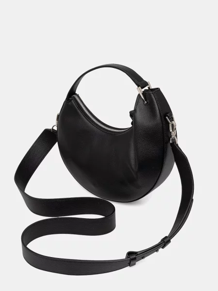 Кожаная сумка хобо Emporio Armani