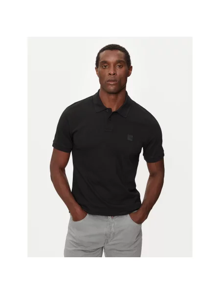 Boss Polo majica Passenger Slim Fit črna