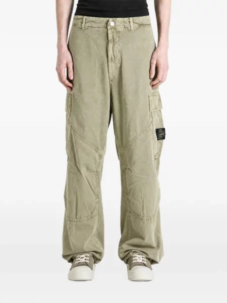 Παντελόνι cargo Stone Island πέτρες με κορδόνι πράσινο