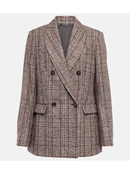 Sacou Brunello Cucinelli de lână maro