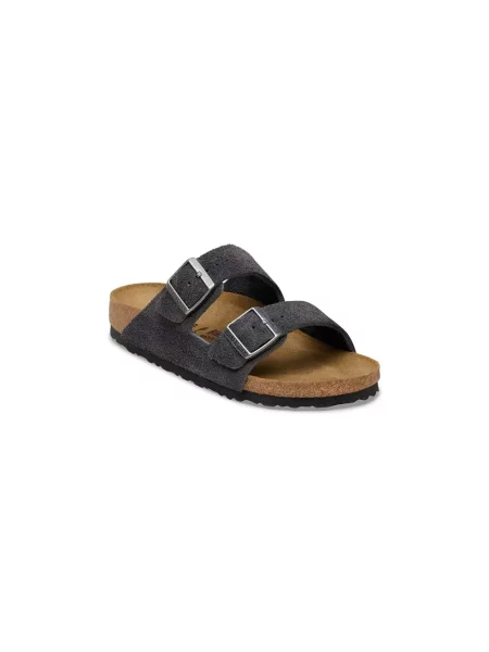 Klapki Birkenstock zamszowe czarne