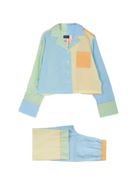 Pijamale Polo Ralph Lauren cu autograf albastru