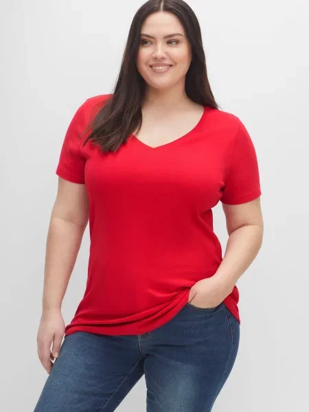 SHEEGO Tricou roșu negru