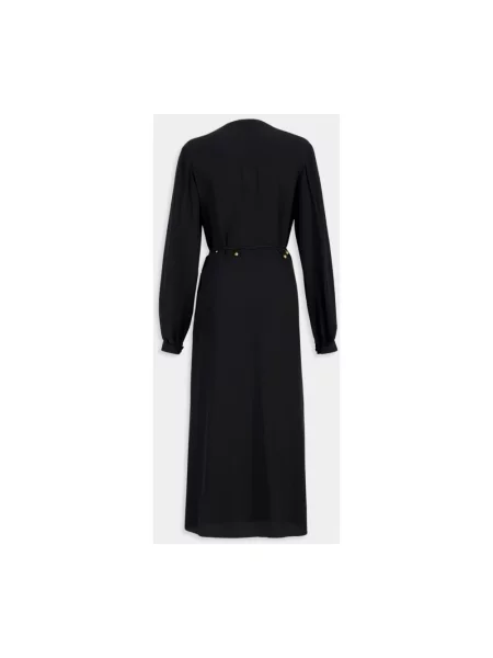 Jedwabna sukienka midi Stella Mccartney biznesowa czarna