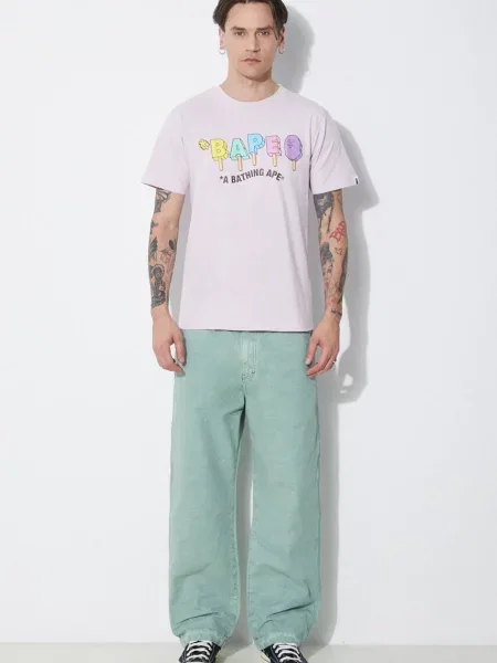 Παντελόνι Human Made Garment Dyed Painter Pants πράσινο