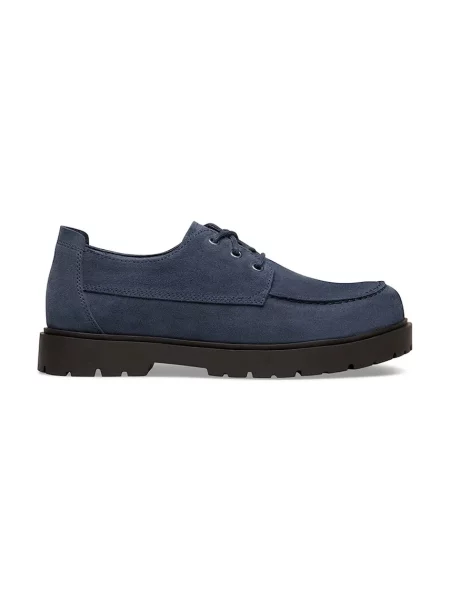 Semišové polobotky Birkenstock Highwood Moc Lace Low modré