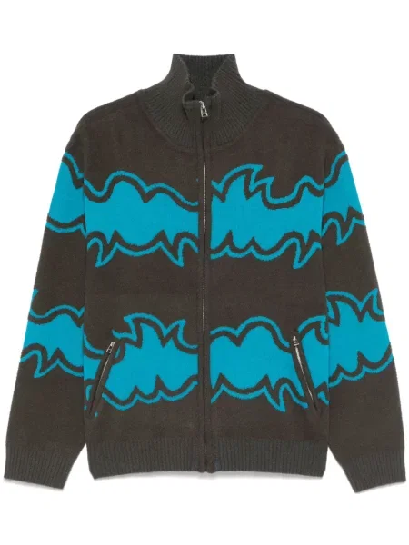 Cardigan Bluemarble din jacard gri