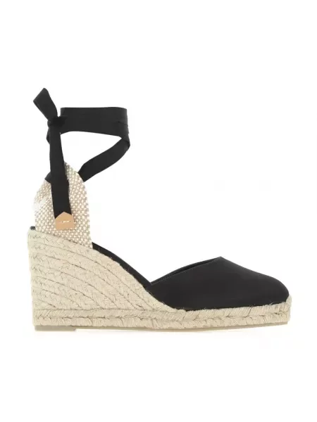 Espadryle Castaner na koturnie czarne