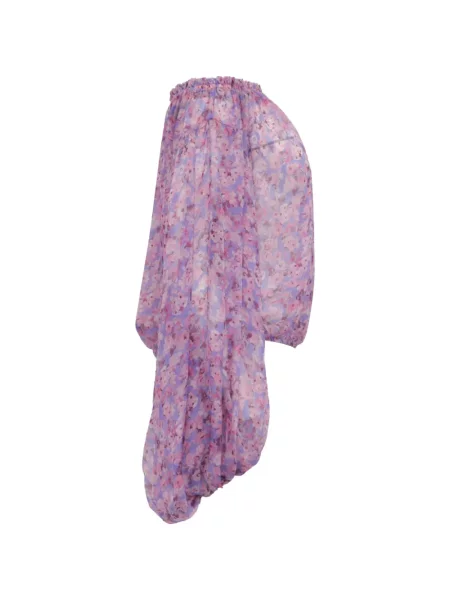 Top Caroline Constas cu model floral cu imagine violet