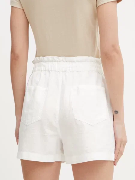 Tommy Jeans szorty z lnem białe