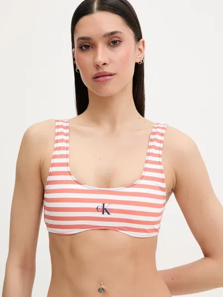 Calvin Klein plavková podprsenka oranžová