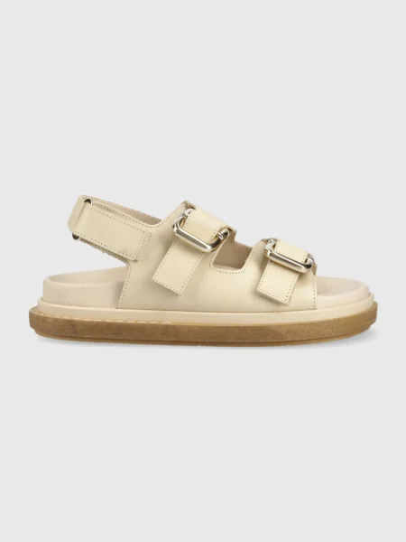 Alohas sandale de piele Harper femei cu platforma bej