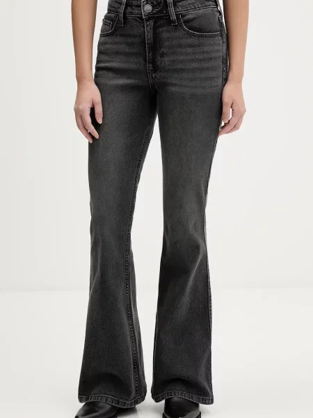 Hollister Co. jeansy high waist szare