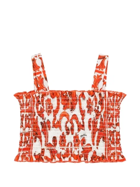 Top dziecięcy Dolce And Gabbana pomarańczowy