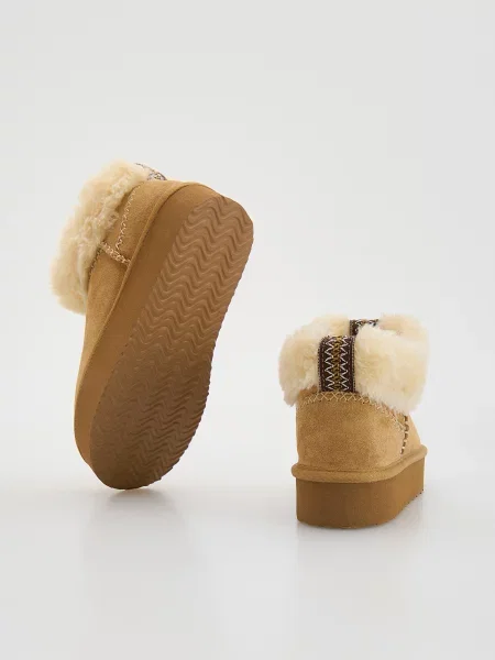 Замшевые сапоги Reserved коричневые