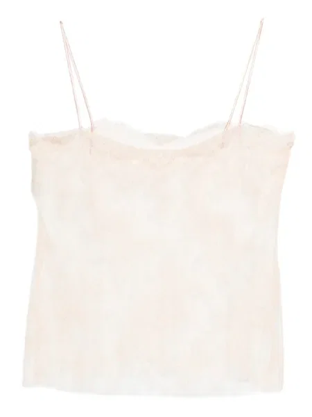 Top Alberta Ferretti din dantelă roz