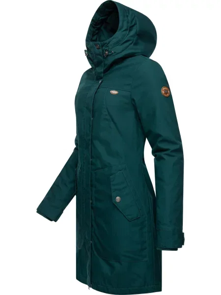 Ragwear Funkcionalen plašč Jannisa rjava / temno zelena / črna bela