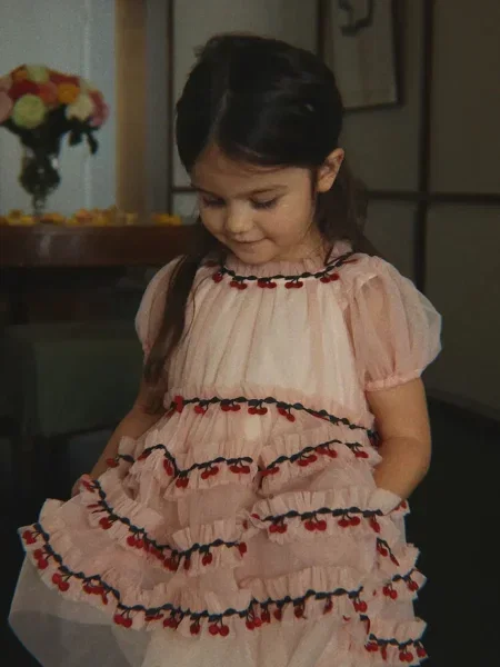 Konges Sløjd рокля babydoll JOELLE DRESS розово