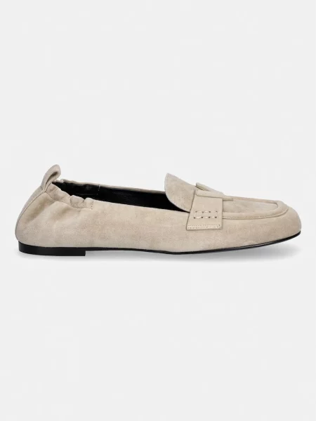 Valentino Mocasini | piele întoarsă bej
