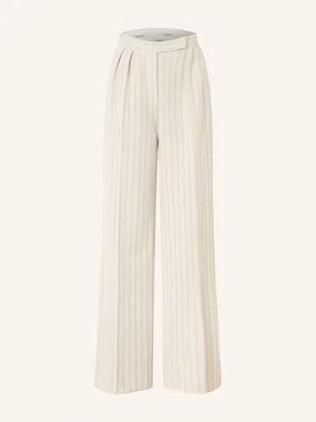 Max Mara Kalhoty Marlene Osso / černošedá bílá