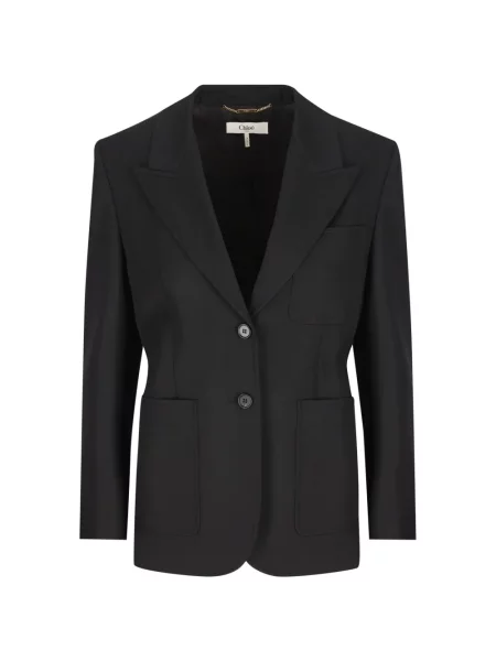 Sacou Chloé de lână negru