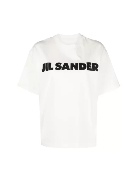 Koszulka Jil Sander z logo biała