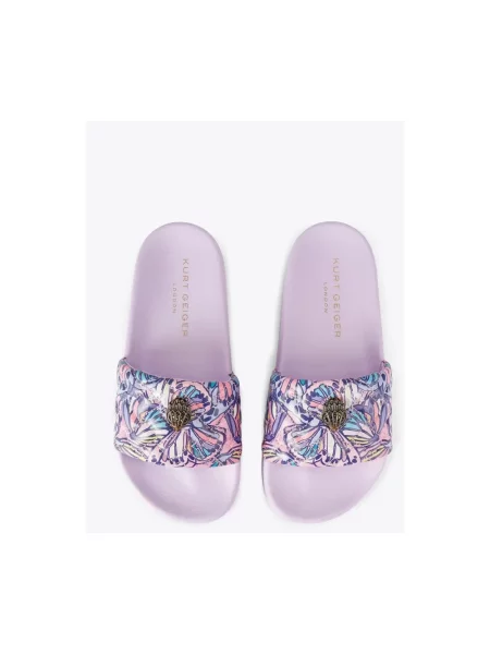 Kurt Geiger London klapki Meena Eagle Lilac fioletowe