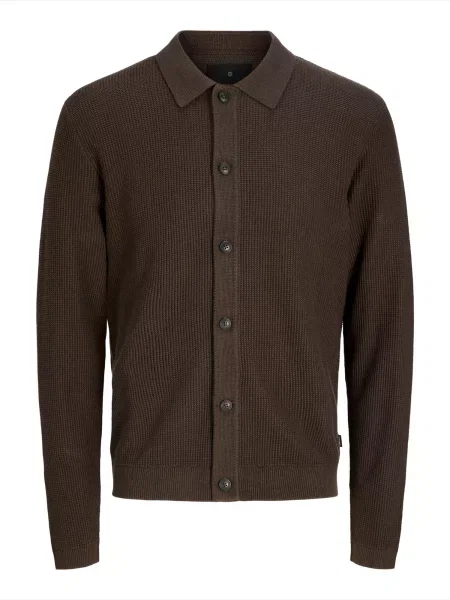 JACK & JONES Geacă tricotată JPRBLADEVIN ciocolatiu